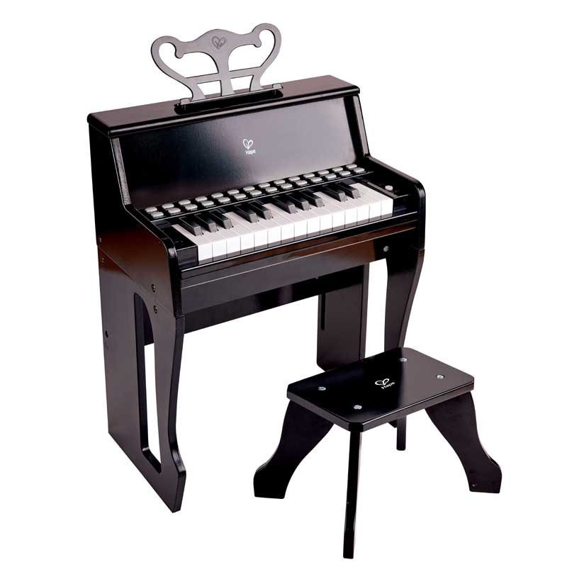 Hape  多功能灯光教学钢琴（增高版） 黑色  E0629